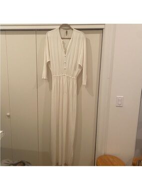 Rachel Pally - Cream Maxi Button-Front Women's Dress